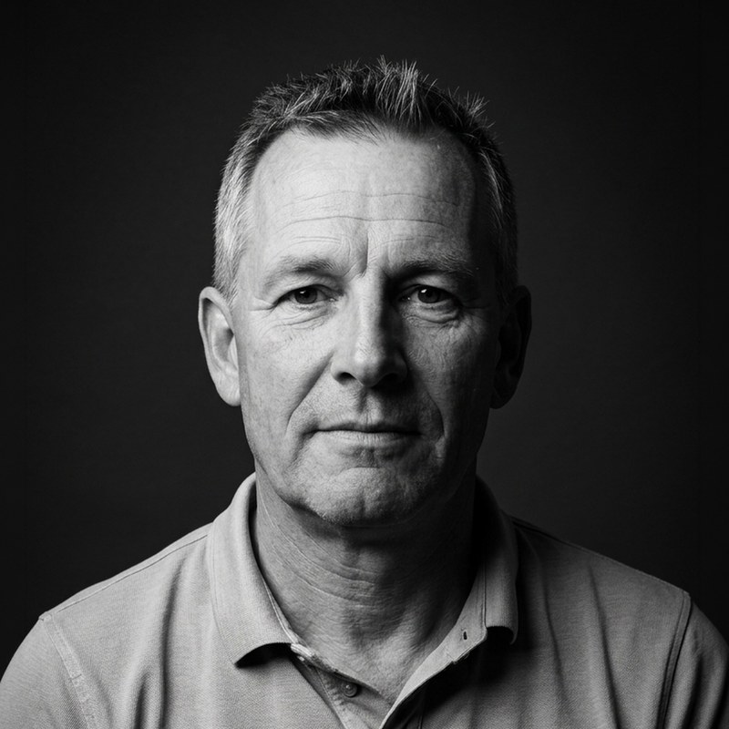 Zwart-wit donker portret